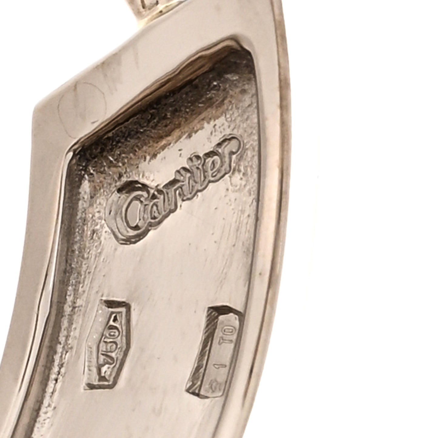 18K White Gold 5.5mm LOVE Hoop Earrings