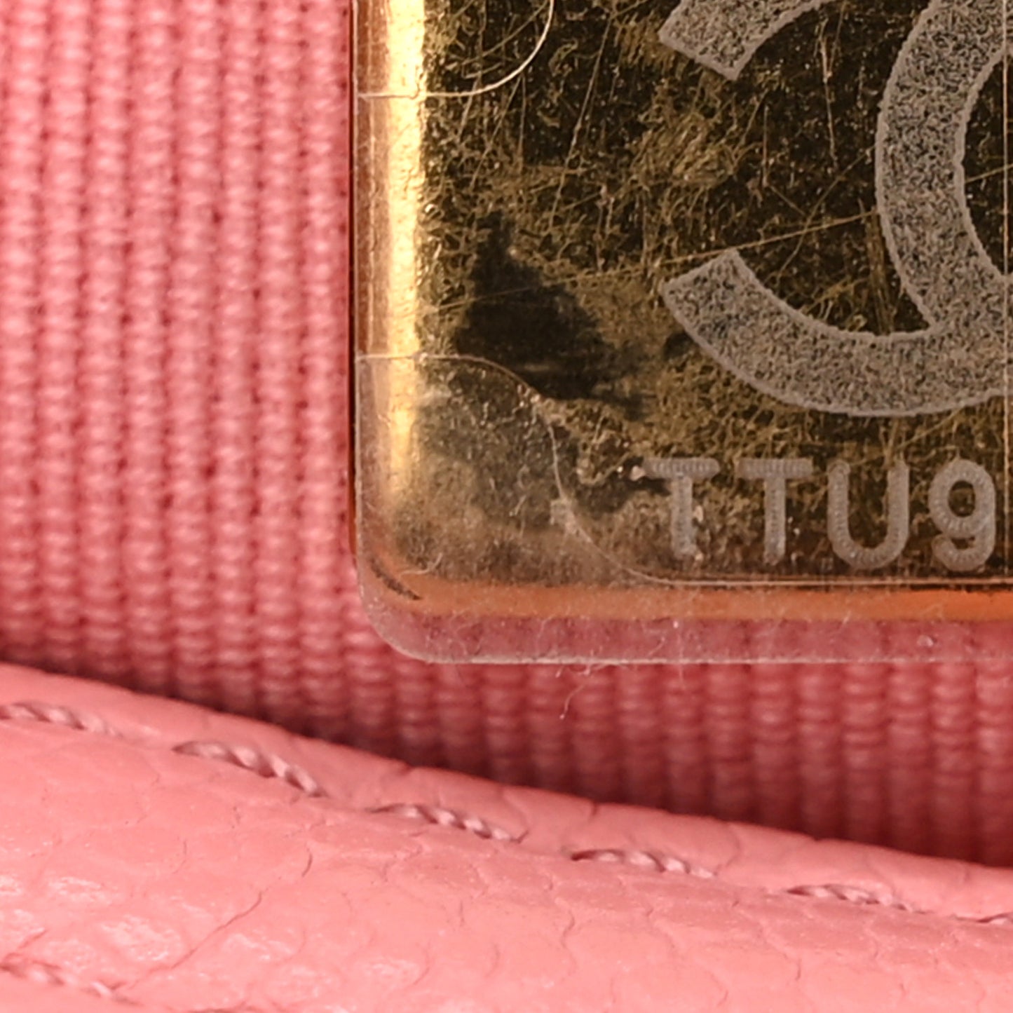 Shiny Caviar Quilted Small Pockets Drawstring Backpack Pink