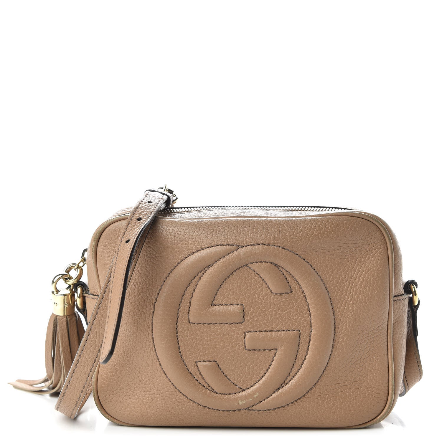 Gucci Pebbled Calfskin Small Soho Disco Bag Rose Beige 1 of 10