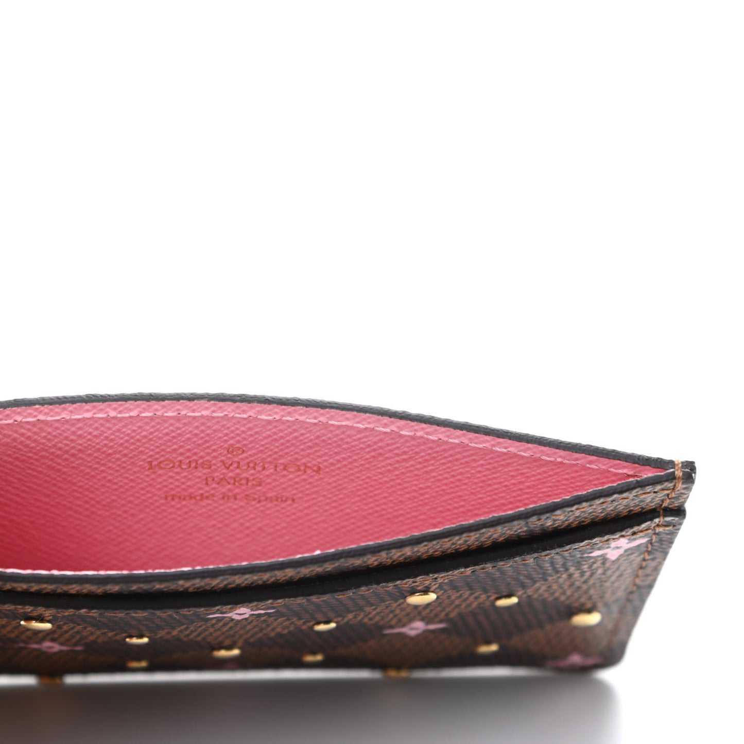 Damier Ebene Studded Card Holder