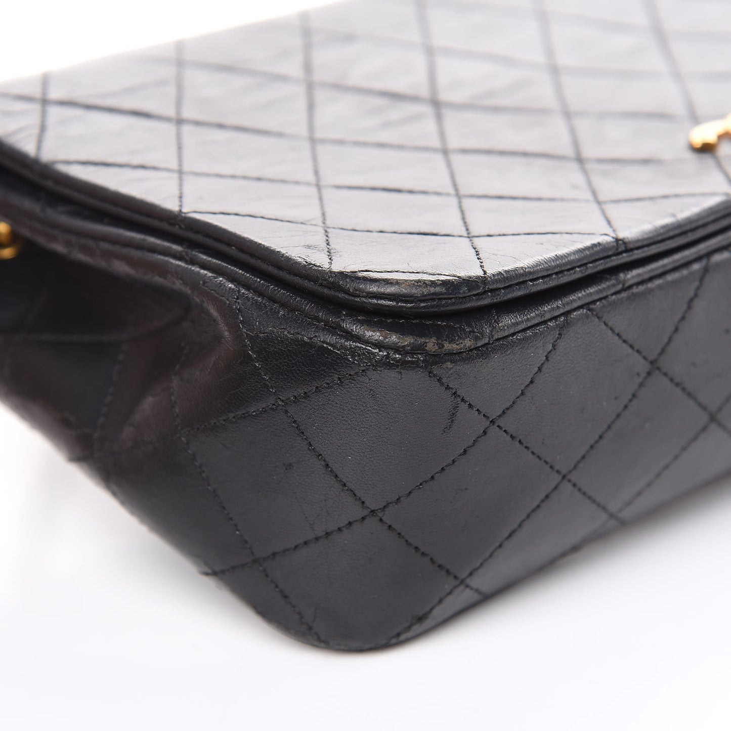 Lambskin Quilted Small Single Flap Black