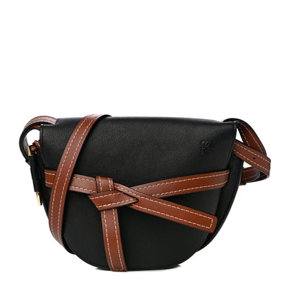 Loewe Grained Calfskin Small Gate Crossbody Bag Pecan Black 1 of 14
