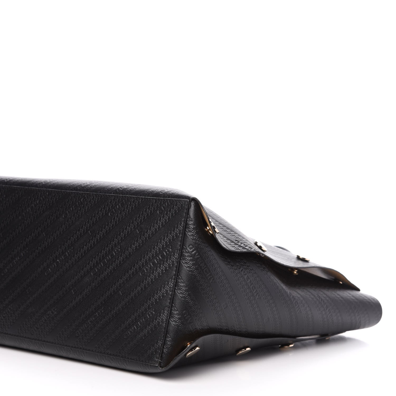 Givenchy Calfskin Chain Embossed Medium Bond Shopper Tote Black 9 of 10