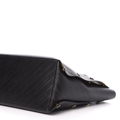 Givenchy Calfskin Chain Embossed Medium Bond Shopper Tote Black 9 of 10