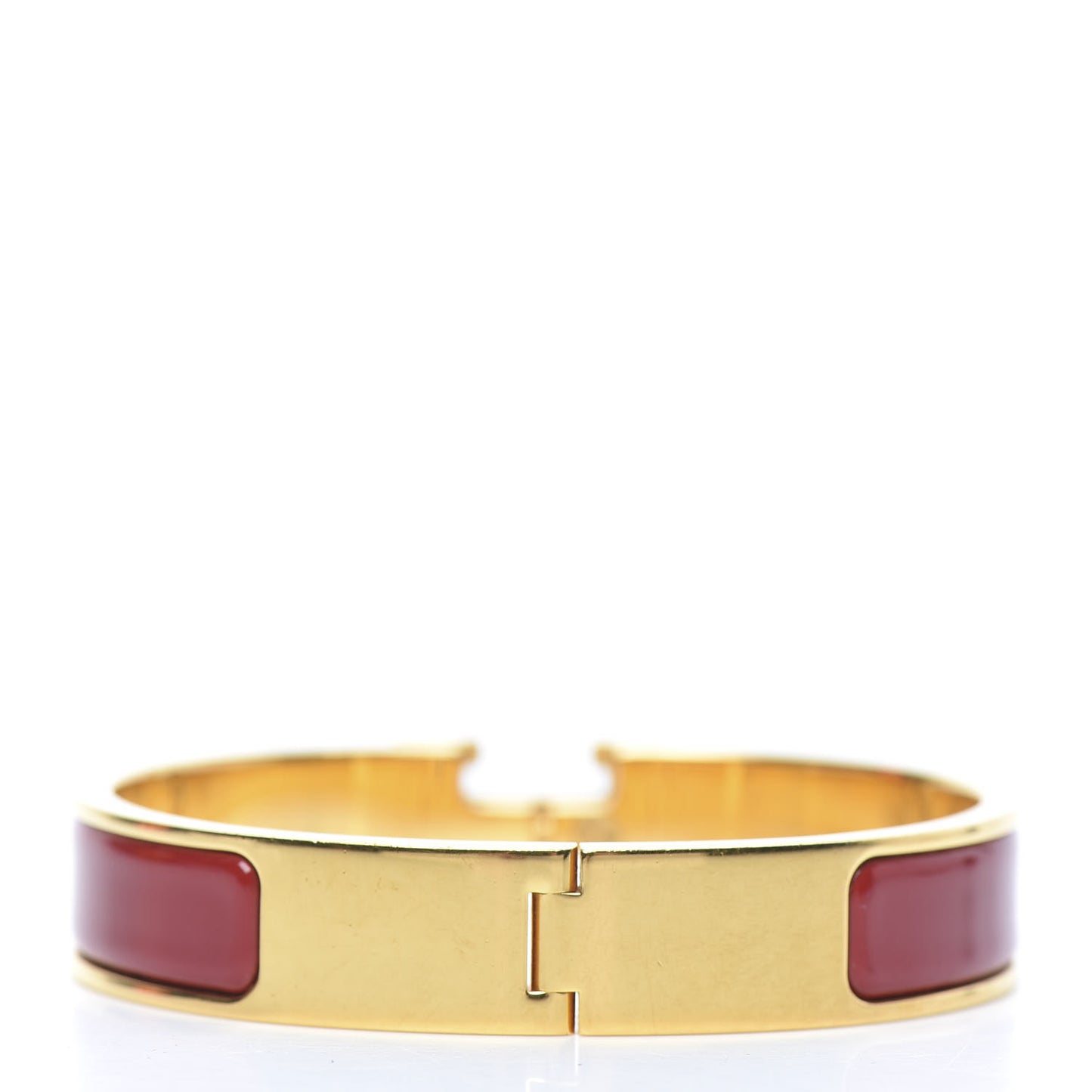 Enamel Narrow Clic Clac H Bracelet GM Rouge
