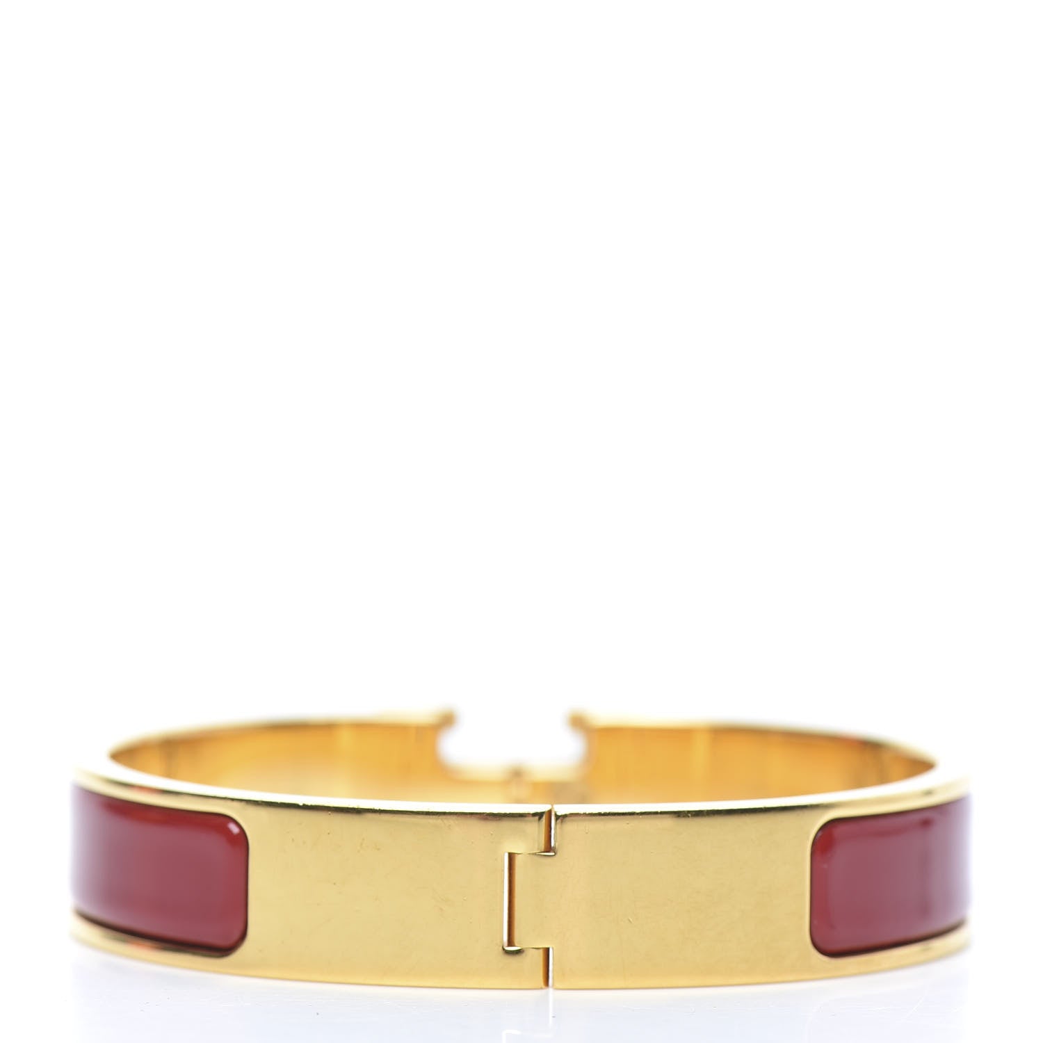 Hermes Enamel Narrow Clic Clac H Bracelet GM Rouge 3 of 6