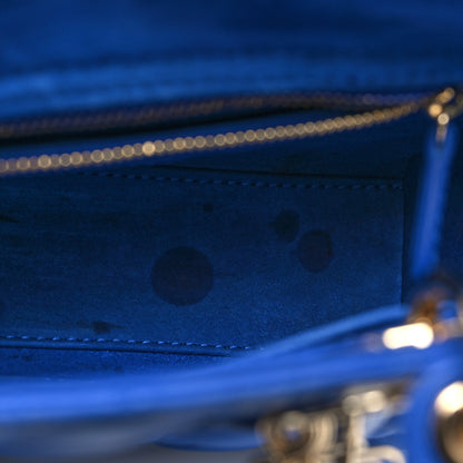 Christian Dior Lambskin Cannage Small My ABCDior Lady Dior Blue 11 of 12