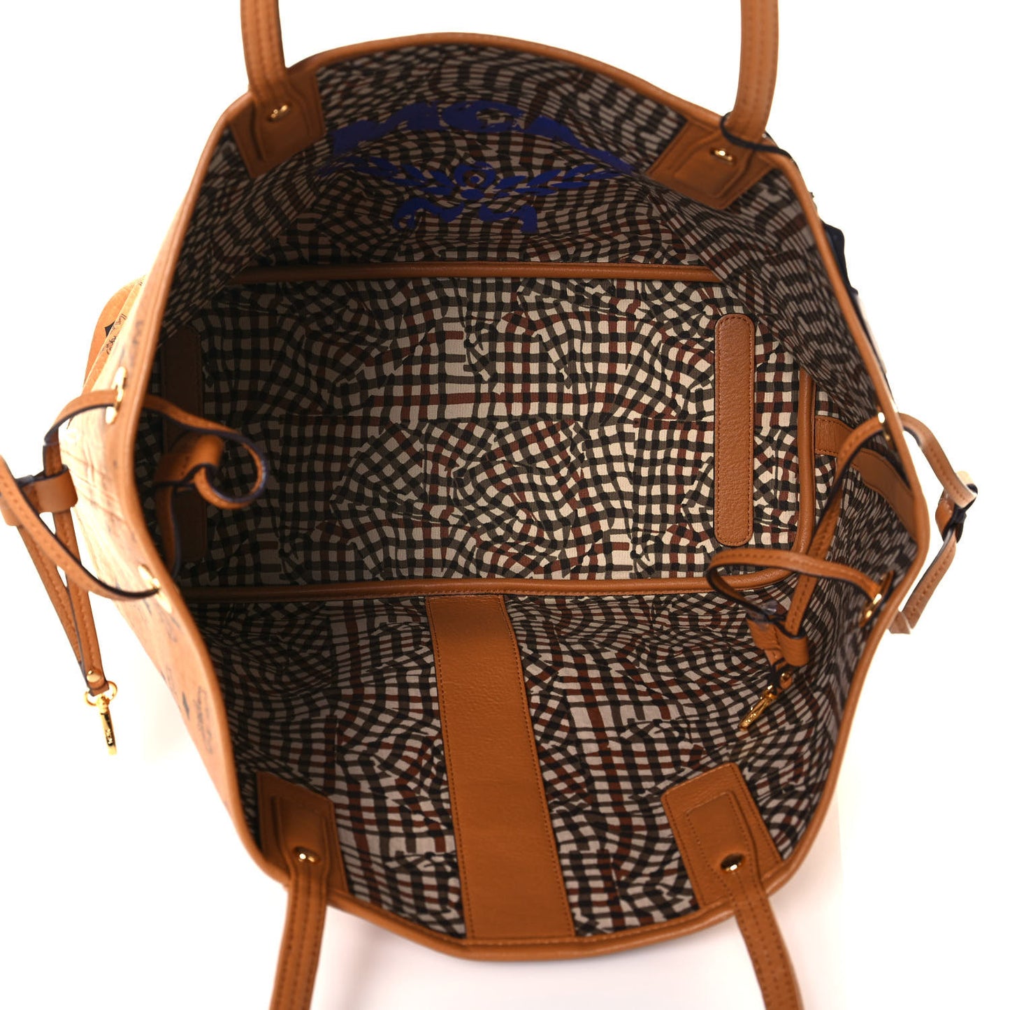 Visetos Medium Liz Reversible Shopper Tote Cognac