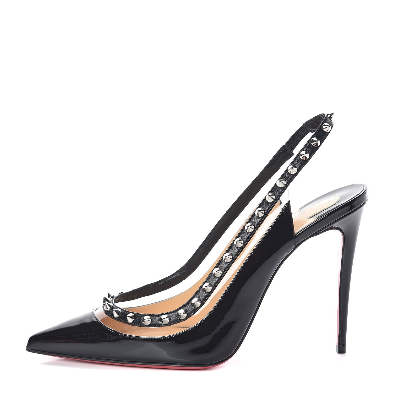 Christian Louboutin Patent PVC Kid Brigadine 100 Pumps 39 Black 1 of 8