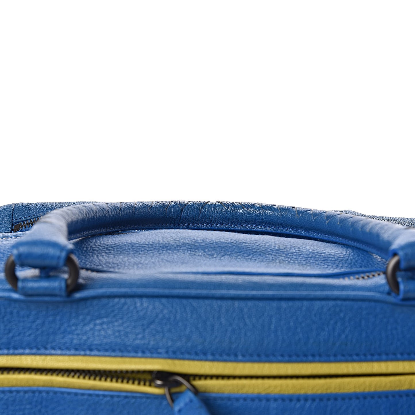 Madras Goatskin Heritage Brera Signal Blue New Chartreuse