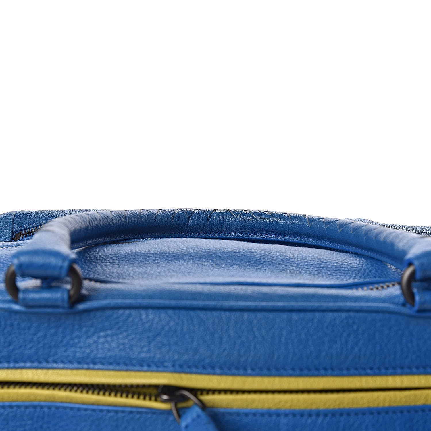 Bottega Veneta Madras Goatskin Heritage Brera Signal Blue New Chartreuse 12 of 12