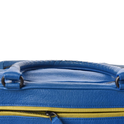 Bottega Veneta Madras Goatskin Heritage Brera Signal Blue New Chartreuse 12 of 12