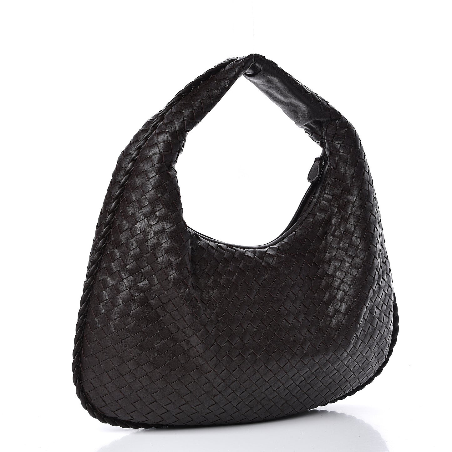 Nappa Intrecciato Medium Veneta Hobo Ebano