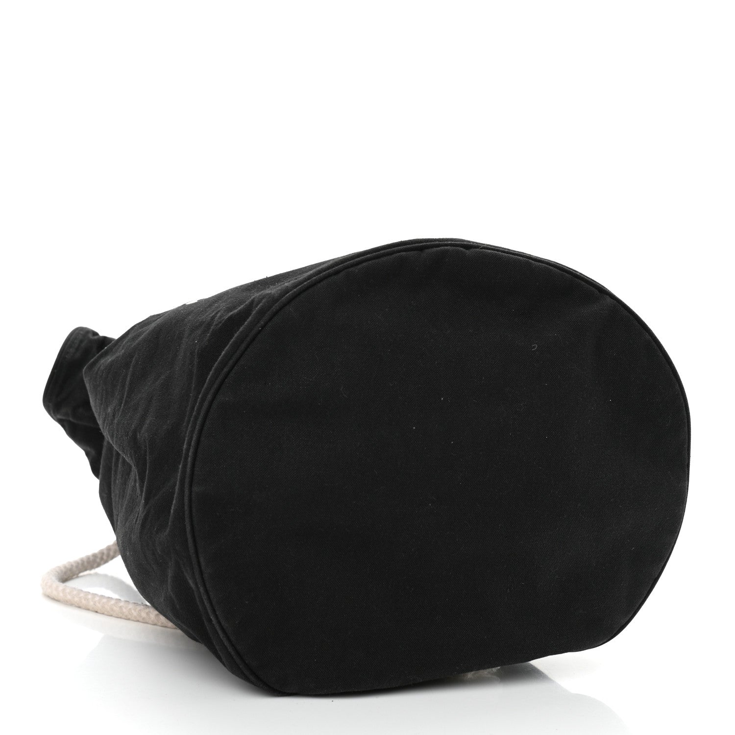 Chanel Canvas Drawstring Backpack Black White 4 of 10