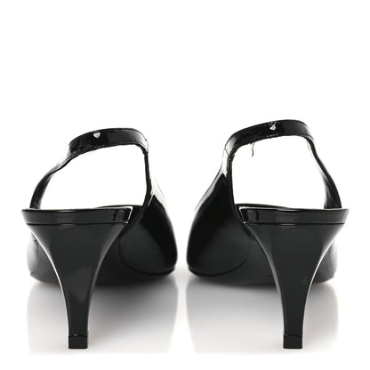 Saint Laurent Vernice Carol 60 Slingback Pumps 40 Black 6 of 12