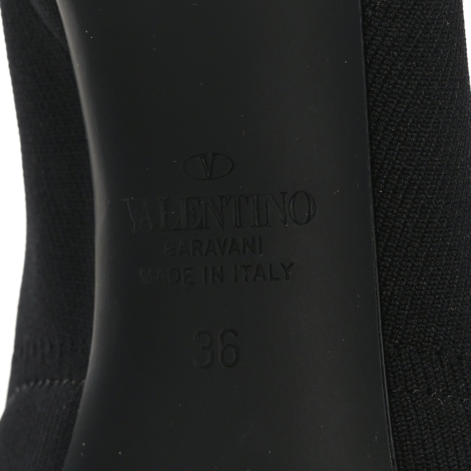 Valentino Garavani Body Tech Knit Sock Boots 36 Black 7 of 7