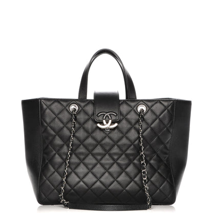Chanel Caviar Quilted Large CC Box Shopping Tote Black 1 of 12