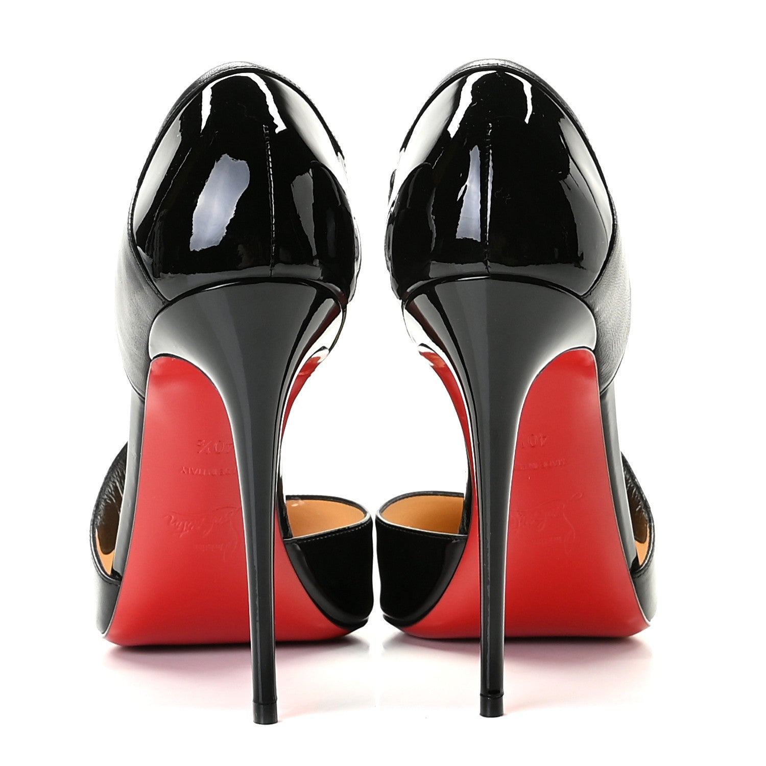 Christian Louboutin Patent Shiny Nappa Crissos Pumps 40.5 Black 5 of 10