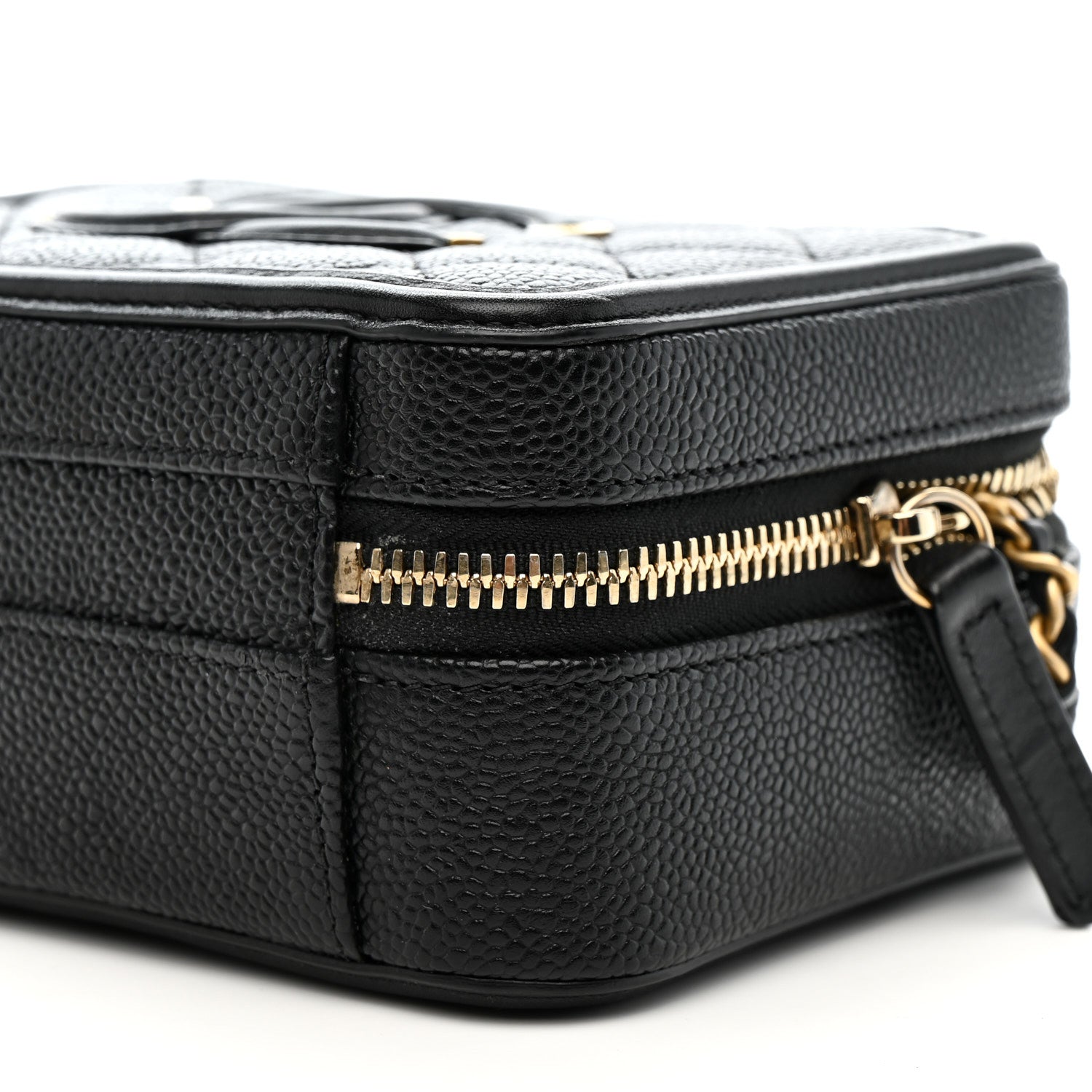 Chanel Caviar Quilted Small CC Filigree Vanity Case Black 10 of 11