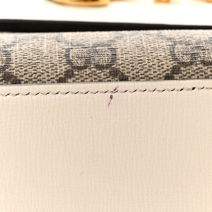 Gucci GG Supreme Monogram Small Horsebit 1955 Shoulder Bag Beige Mystic White 11 of 12