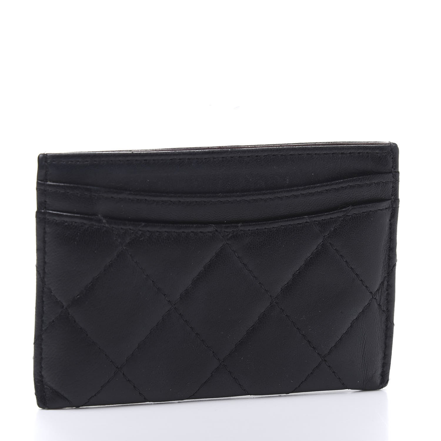 Chanel Lambskin Quilted Card Holder Black 3 of 10
