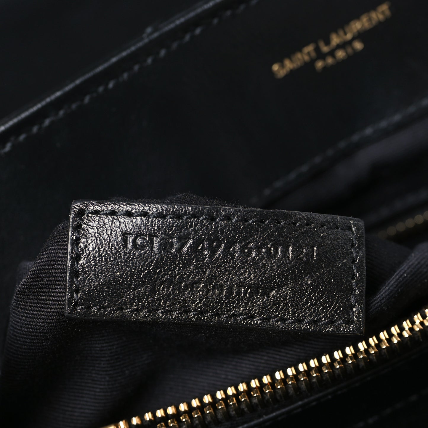 Calfskin Y Quilted Monogram Medium Loulou Chain Satchel Black