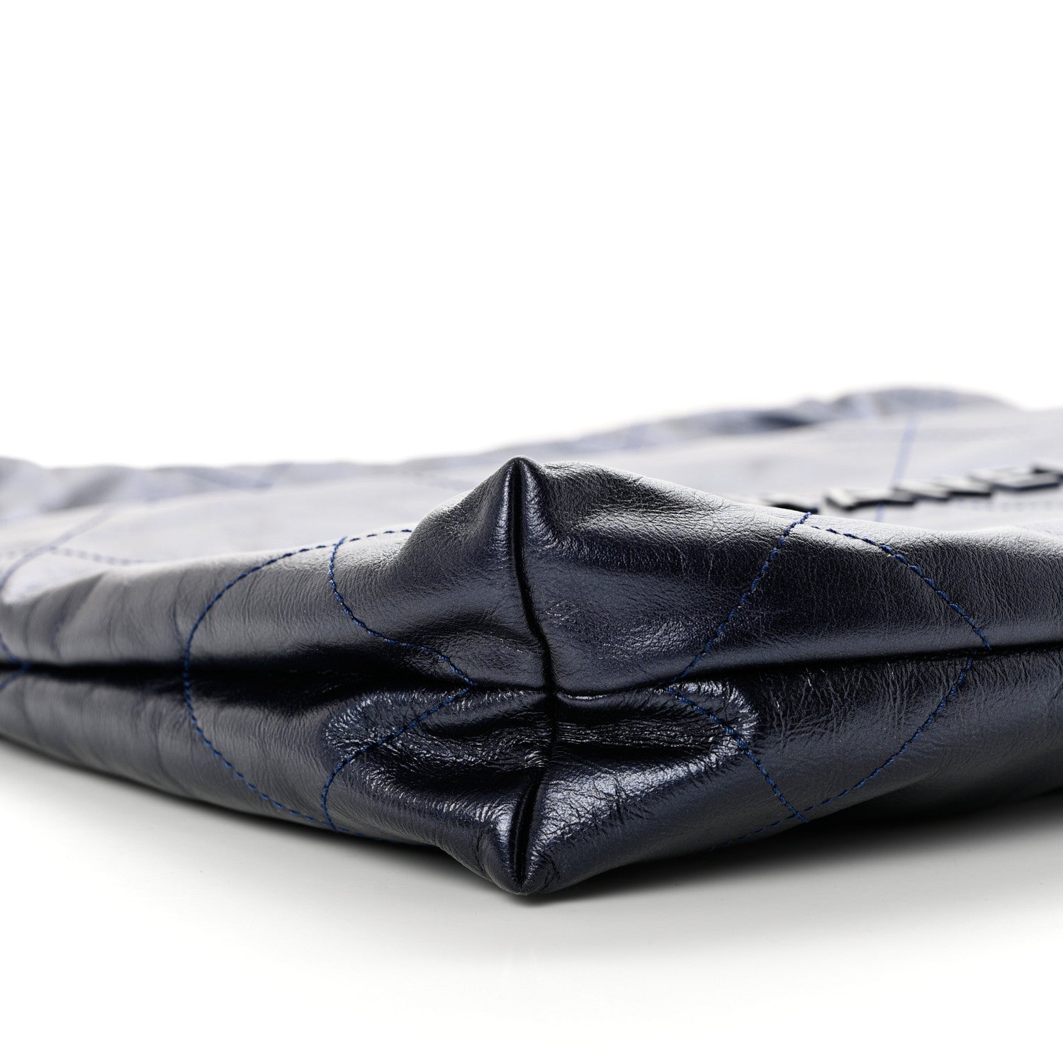 Chanel Metallic Calfskin Quilted Chanel 22 Navy Blue 9 of 10