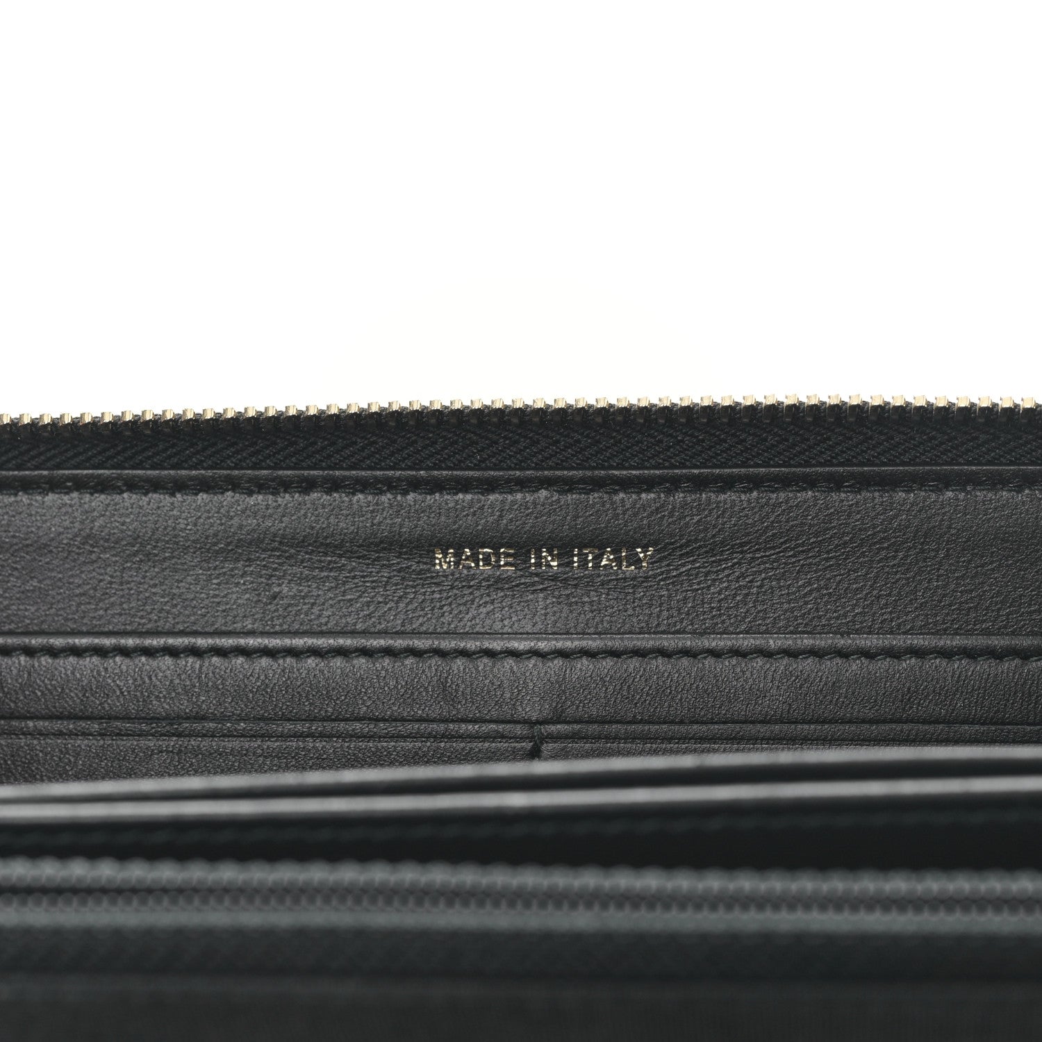 Chanel Lambskin Zip Around Large Gusset Wallet With Pearl Chain Black 9 of 11