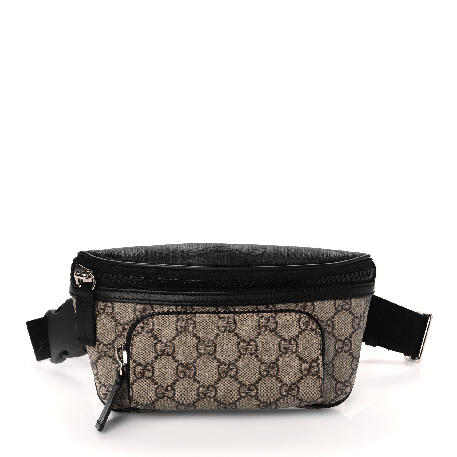 Gucci GG Supreme Monogram Belt Bag Black 1 of 11