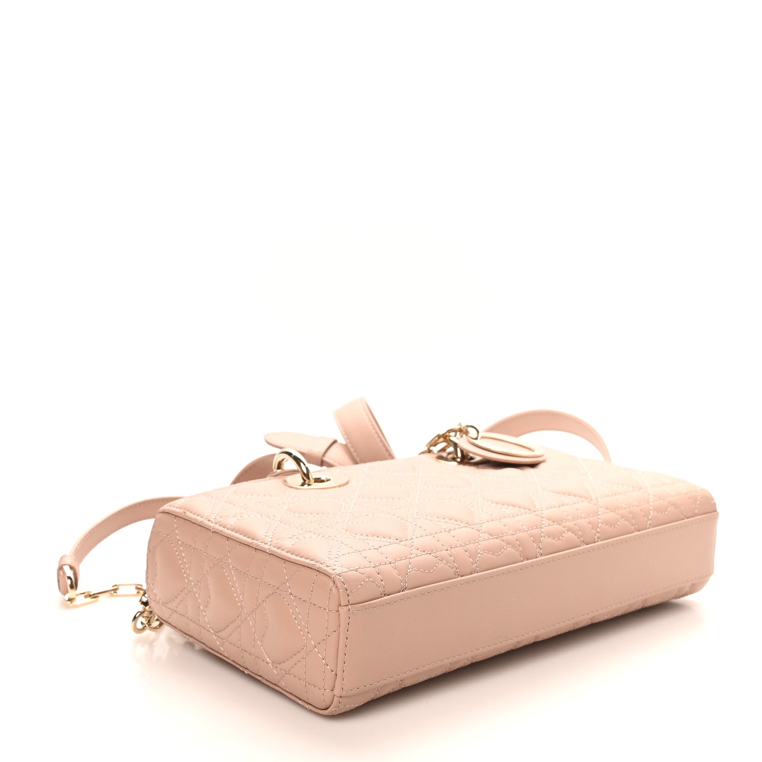Christian Dior Lambskin Cannage Heart Medium Lady D-Joy Rose Des Vents 4 of 9