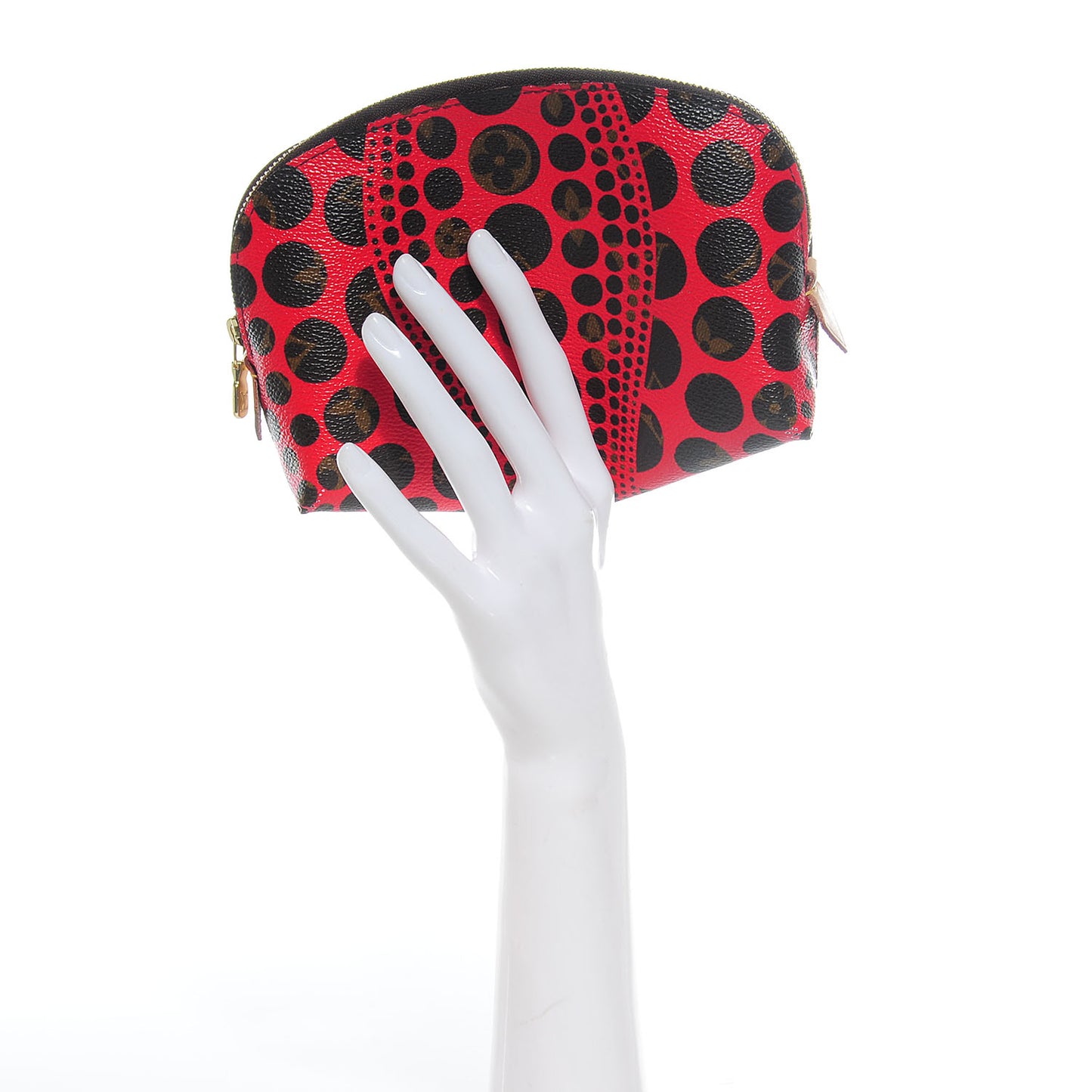 Monogram Kusama Pumpkin Dots Cosmetic Pouch Red