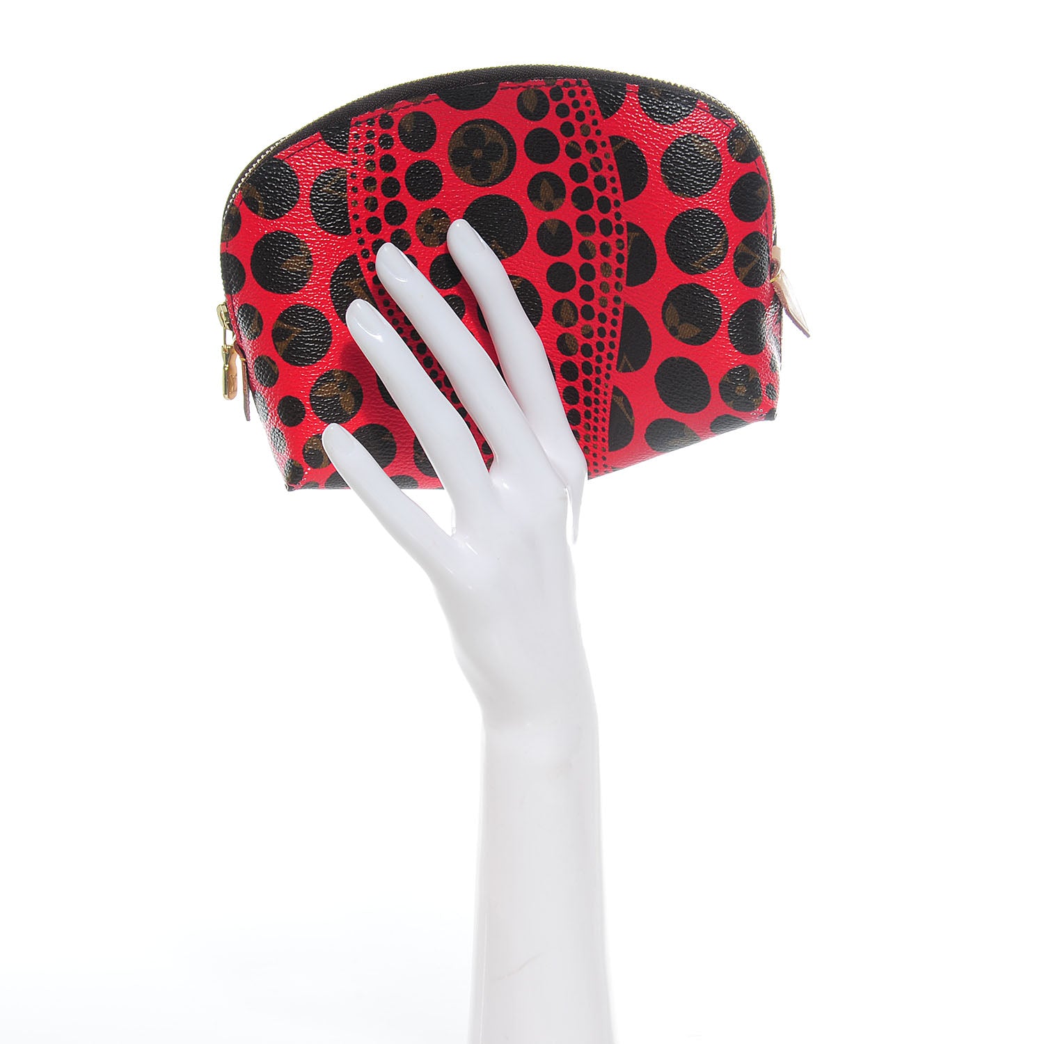 Louis Vuitton Monogram Kusama Pumpkin Dots Cosmetic Pouch Red 2 of 8