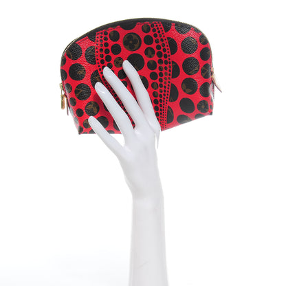 Louis Vuitton Monogram Kusama Pumpkin Dots Cosmetic Pouch Red 2 of 8
