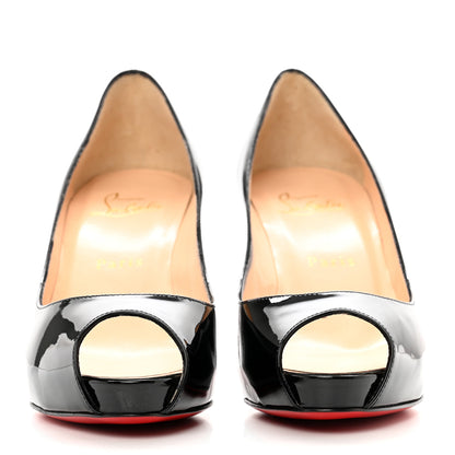 Christian Louboutin Patent Calfskin Mater Claude 85 Peep Toe Pumps 36 Black 2 of 7