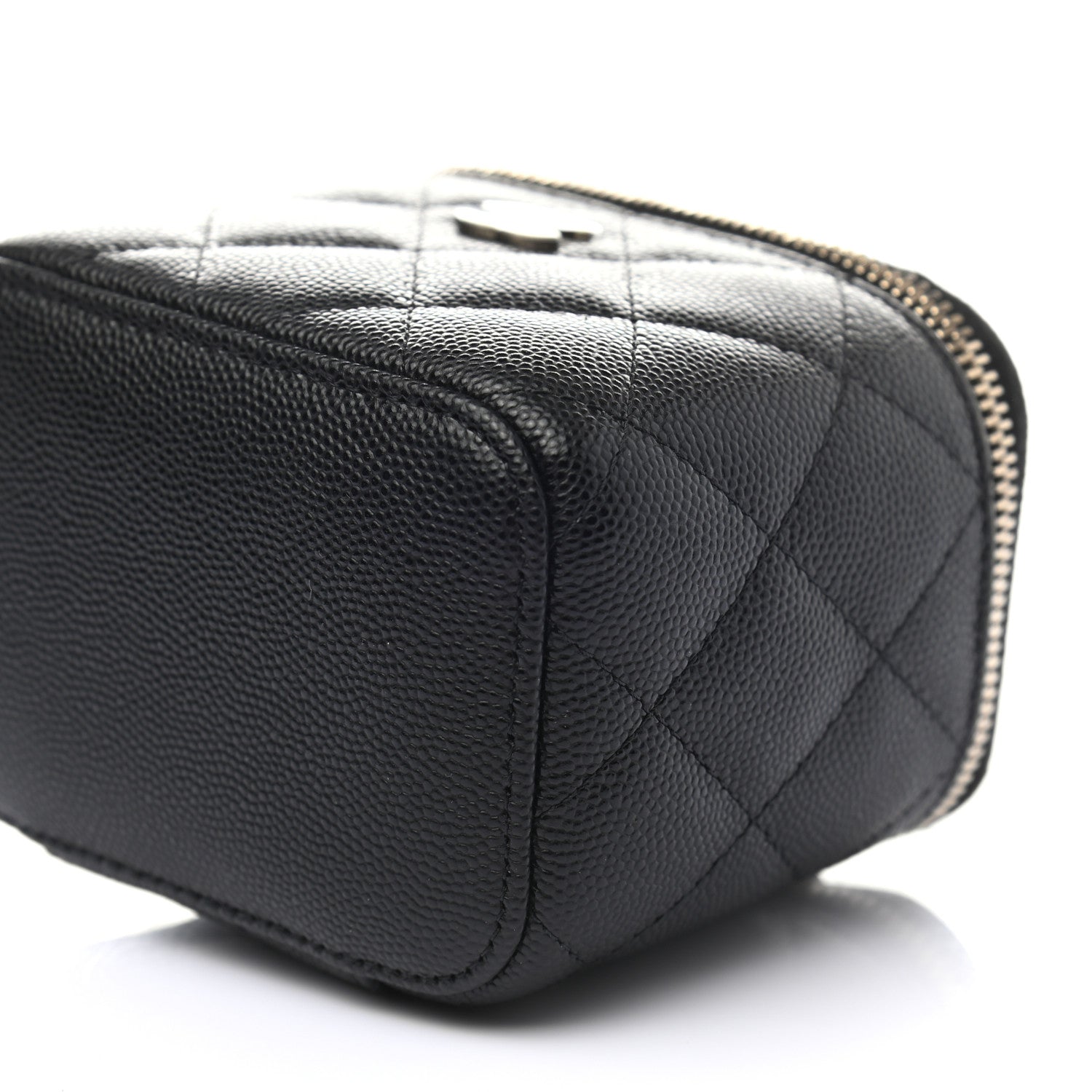 Chanel Caviar Quilted Mini Vanity Case With Chain Black 9 of 9