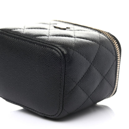 Chanel Caviar Quilted Mini Vanity Case With Chain Black 9 of 9