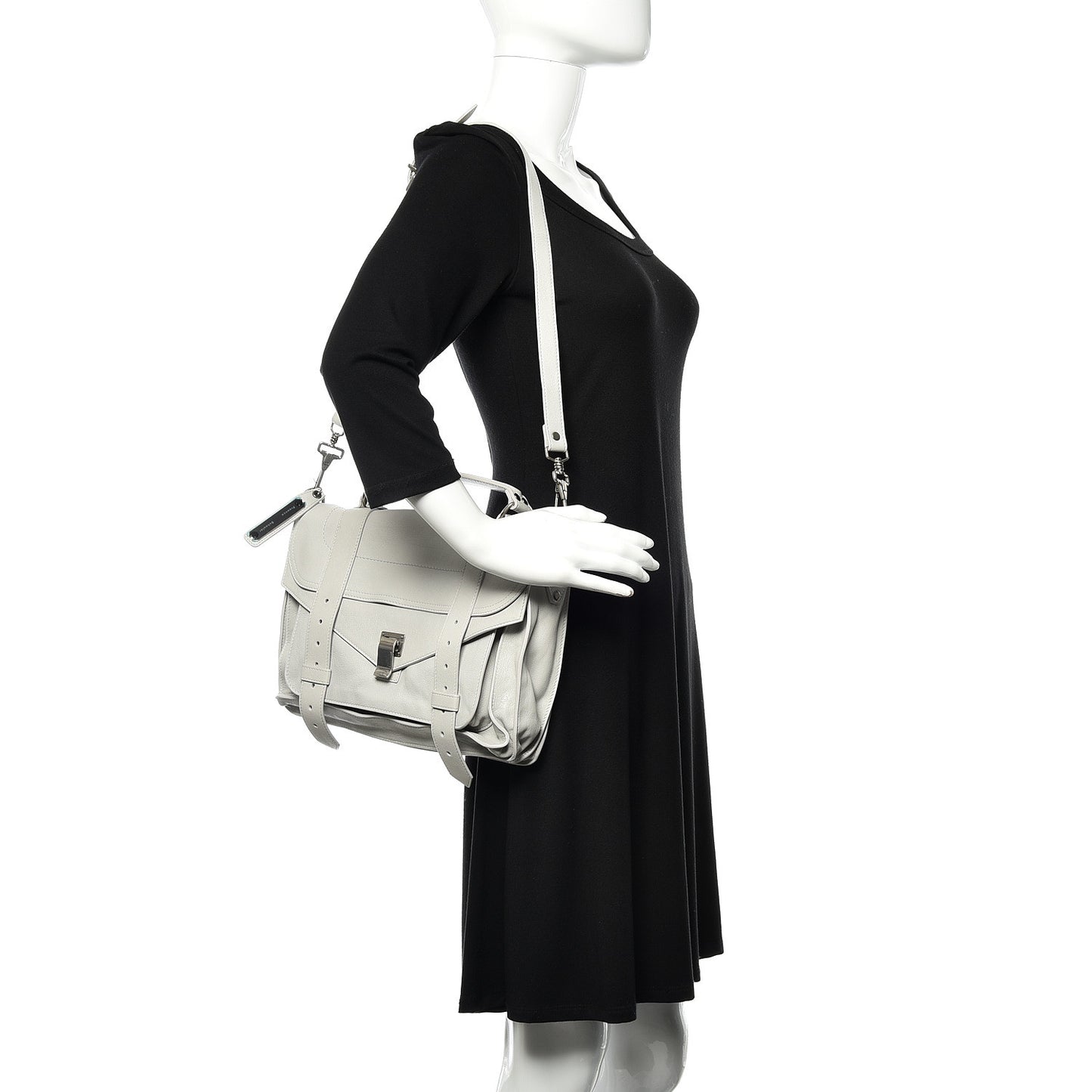 Lambskin Medium PS1 Satchel Pale Steel