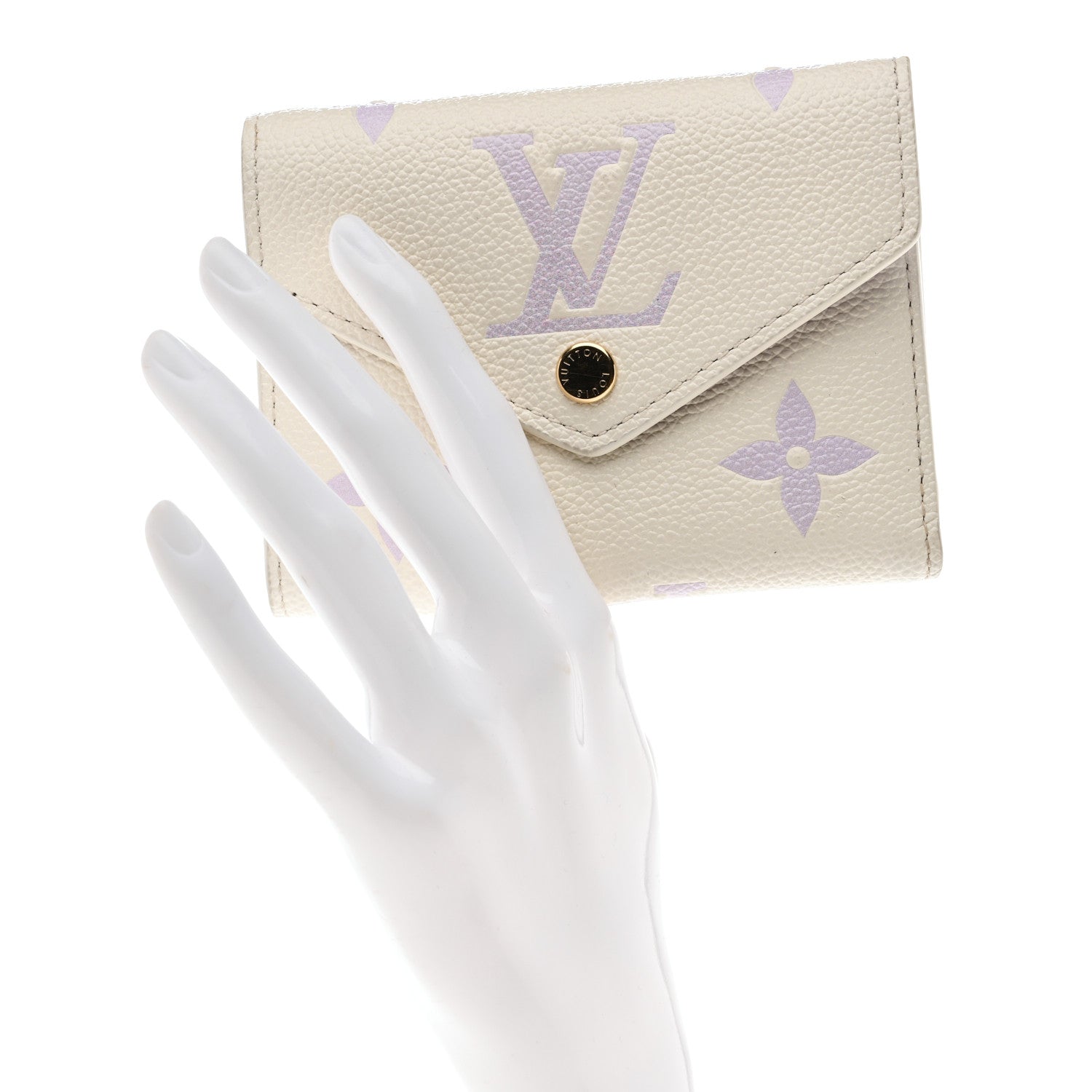 Louis Vuitton Empreinte Monogram Giant Victorine Wallet Latte Bubble Tea 2 of 7