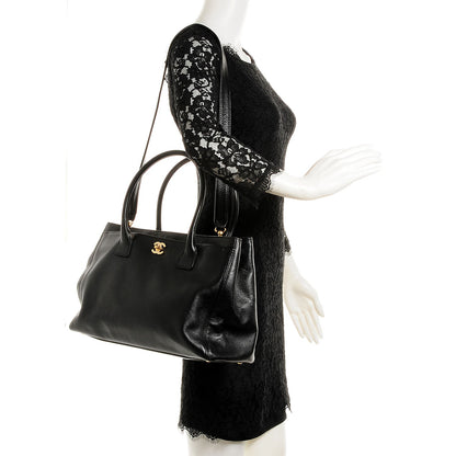 Chanel Calfskin Cerf Executive Shopper Tote Black 2 of 11