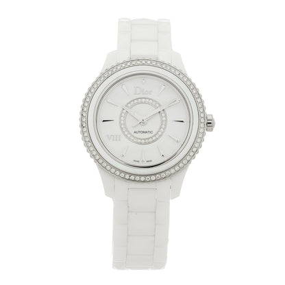 Christian Dior Stainless Steel Ceramic Diamond Bezel Mother of Pearl 38mm Dior VIII Automatic Watch White 1 of 5