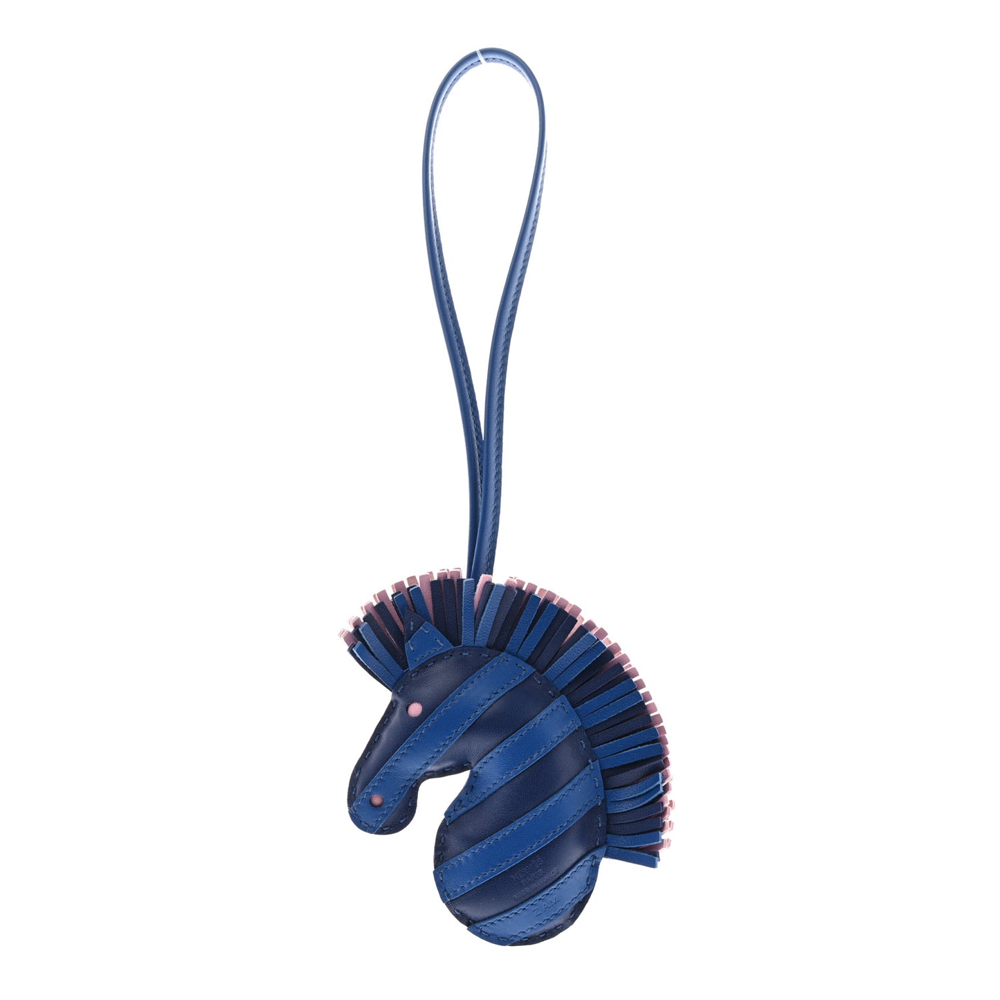 Milo Lambskin Geegee Savannah Bag Charm Bleu Saphir Bleu France Mauve Sylvestre