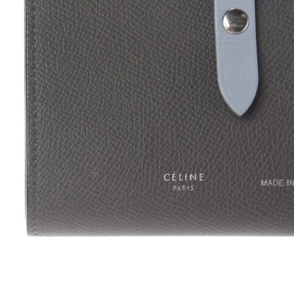 Celine Grained Calfskin Large Multifunction Strap Wallet Pebble Mineral 6 of 7