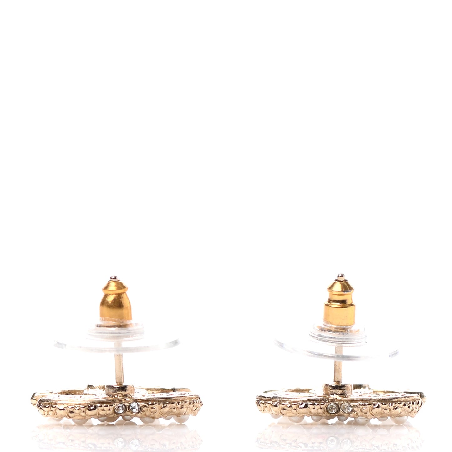 Pearl CC Earrings Gold