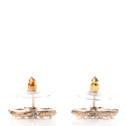 Chanel Pearl CC Earrings Gold 3 of 4