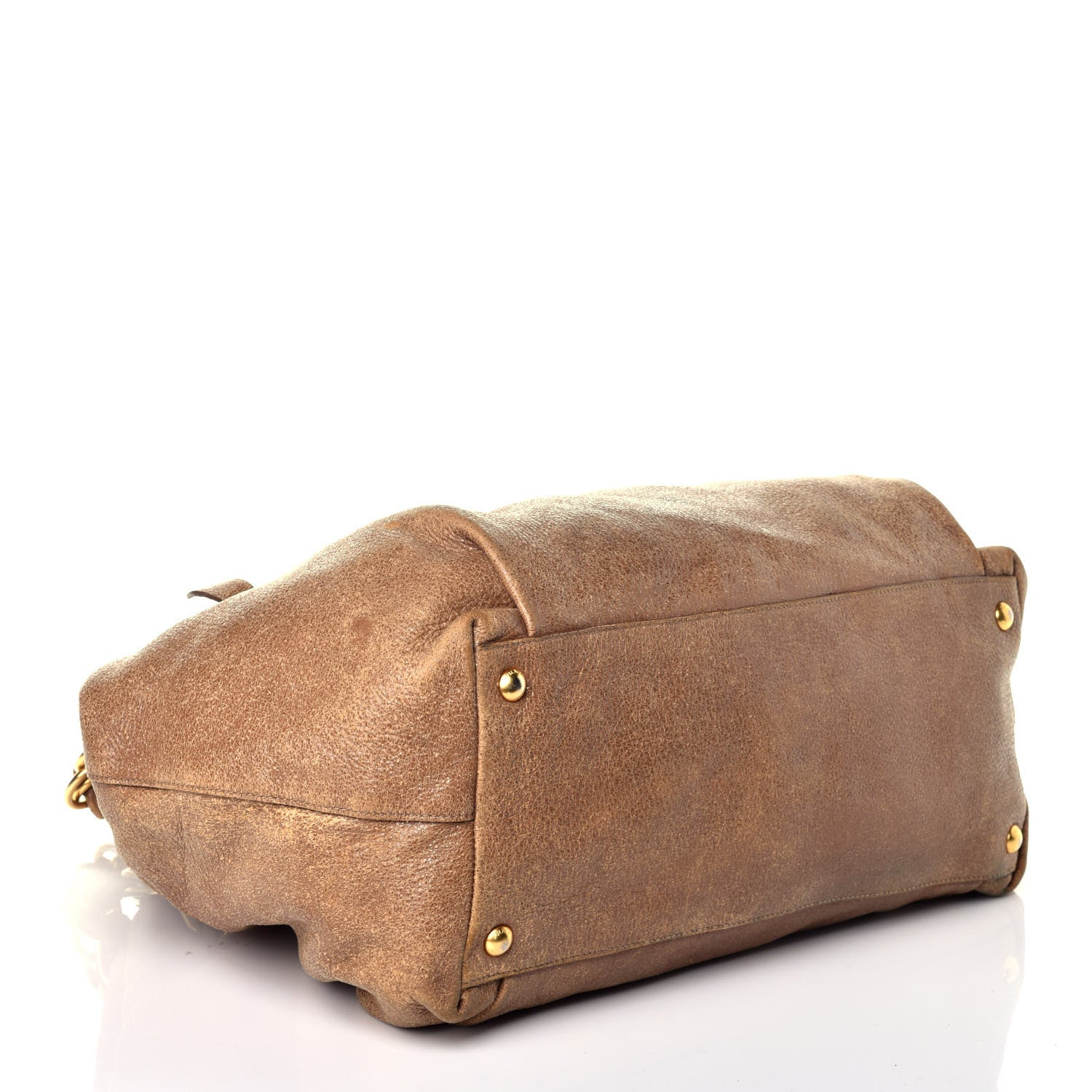 Prada Cervo Lux Chain Bag Tan 4 of 8