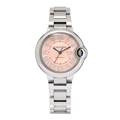 Cartier Stainless Steel 33mm Ballon Bleu De Cartier Automatic Watch Pink 1 of 5