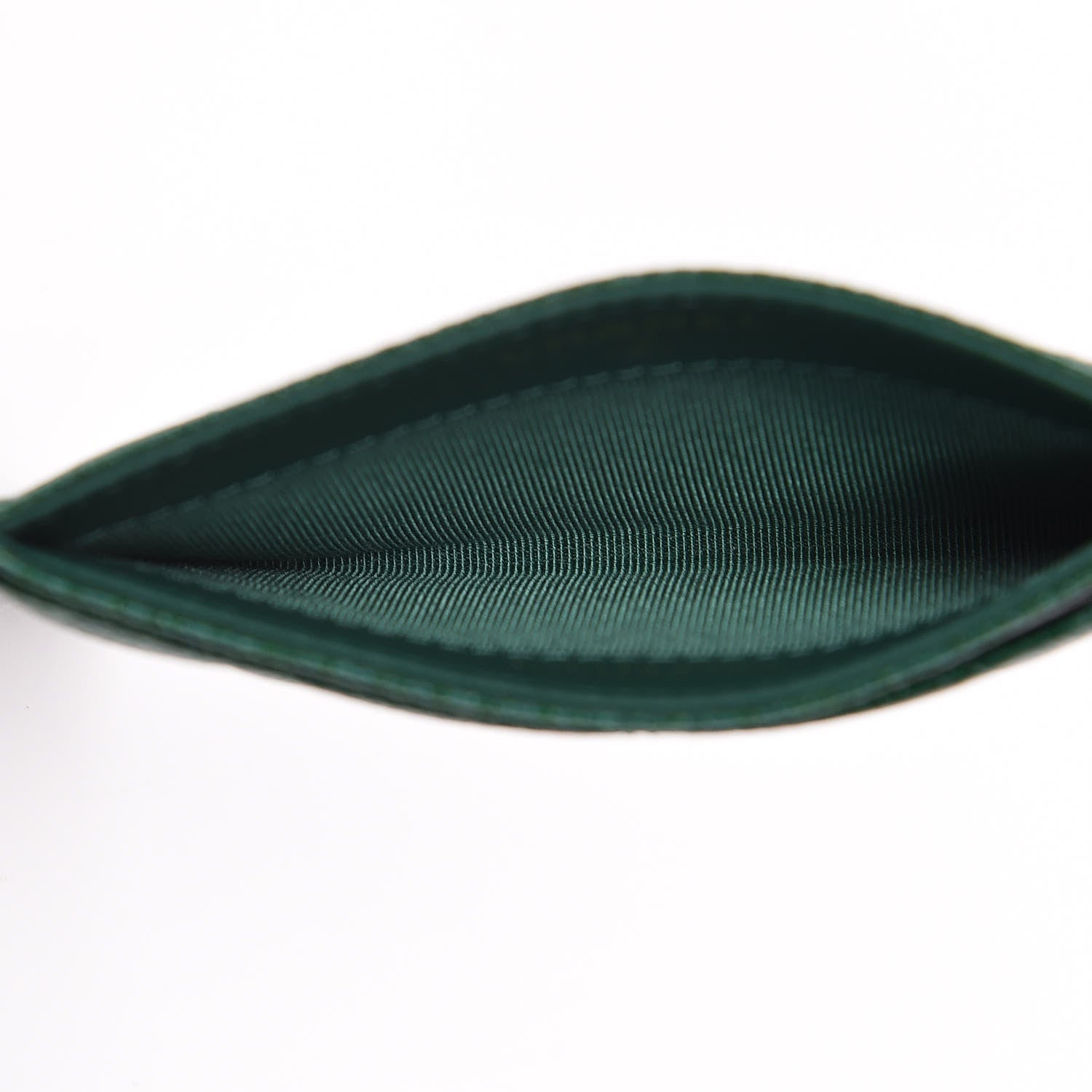 Chanel Metallic Caviar Quilted Card Holder Green 5 of 8