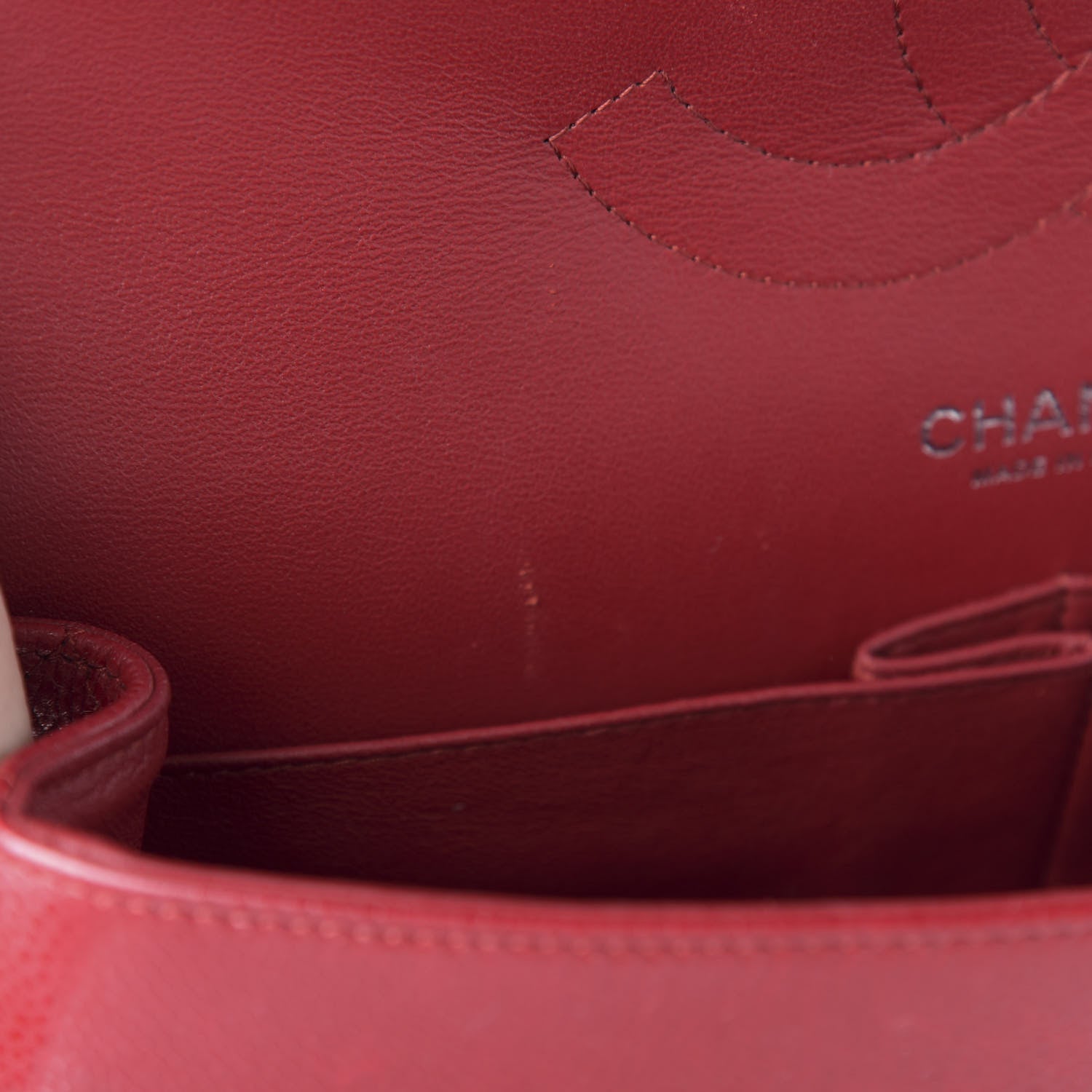 Chanel Caviar Quilted Jumbo Double Flap Red 11 of 12