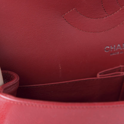 Chanel Caviar Quilted Jumbo Double Flap Red 11 of 12