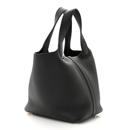 Hermes Taurillon Clemence Picotin Lock 18 PM Black 3 of 11